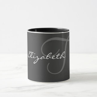 Caneca Design de Monograma Simples