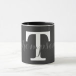 Caneca Design de Monograma Simples<br><div class="desc">Um simples design de monograma.</div>