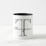 Caneca Design de Monograma Simples<br><div class="desc">Um simples design de monograma.</div>