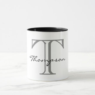 Caneca Design de Monograma Simples