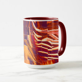 Caneca design de mosaico abstrato de folha de alumínio la
