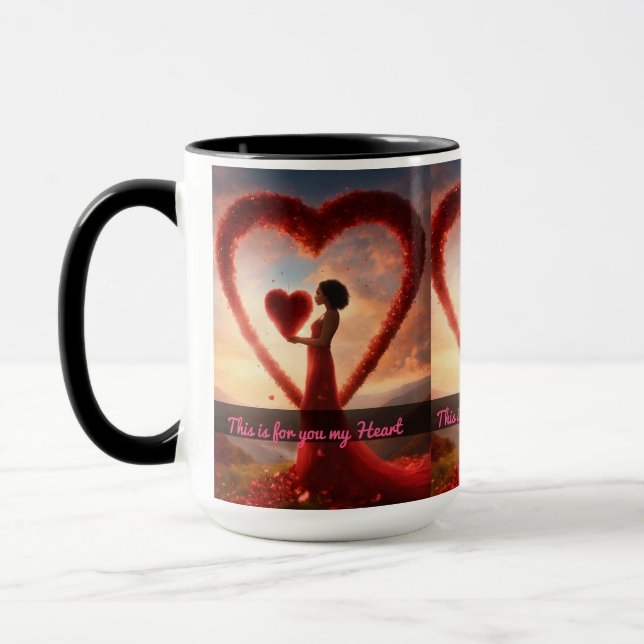 Caneca "Design de Mug Love Encantador: Presente Perfeito" (Esquerda)