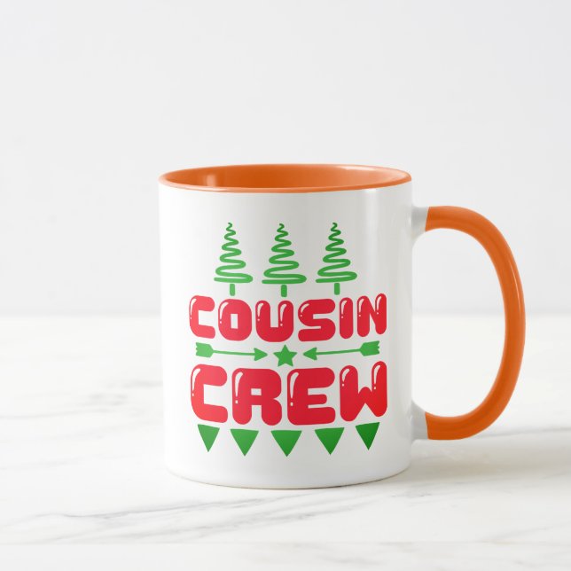 Caneca Design de Natal da Tripulação de Primos Compatívei (Direita)