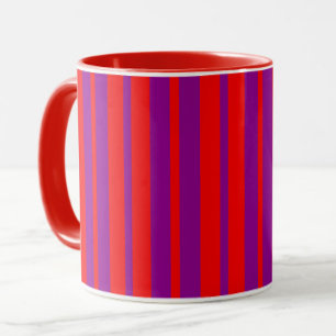 Caneca Design de Padrão de Na moda de Púrpura Vermelha