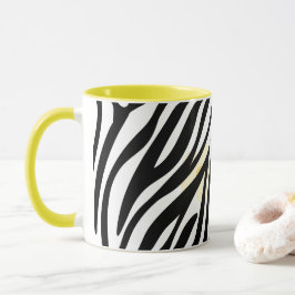 Caneca Design de Padrão de Pintura Negra