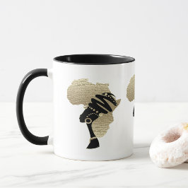 Caneca Design de Patrimônio Afrocentrado • África em Ouro