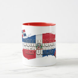 Caneca Design de Pincel de Pintura da Rep Dominicana | Or