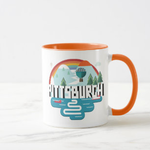 Caneca Design de Pittsburgh, arquitectura da cidade de
