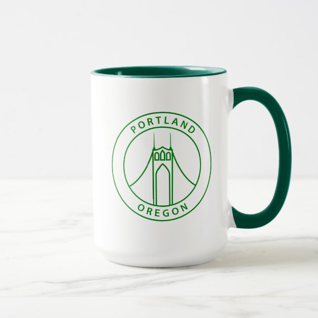 Caneca Design de Portland Oregon (Direita)