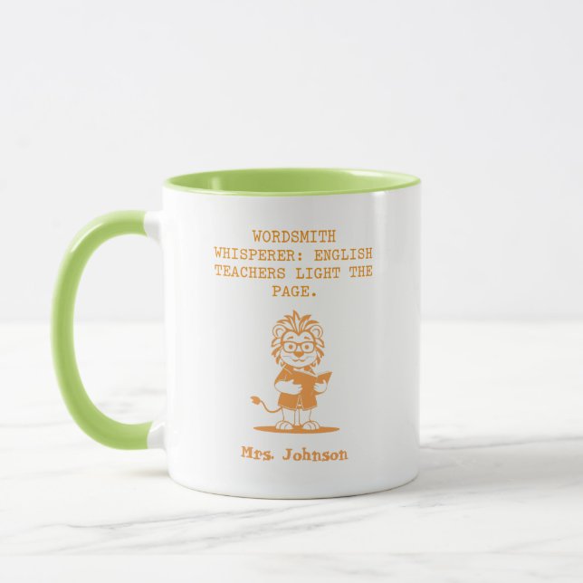 Caneca Design de Professor de Inglês Wordsmith Whisperer (Esquerda)