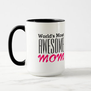 Caneca Design de texto da MÃE MAIS INCRÍVEL do mundo