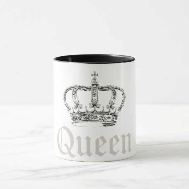 Caneca Design de texto Majestoso da Rainha Regal (Centro)