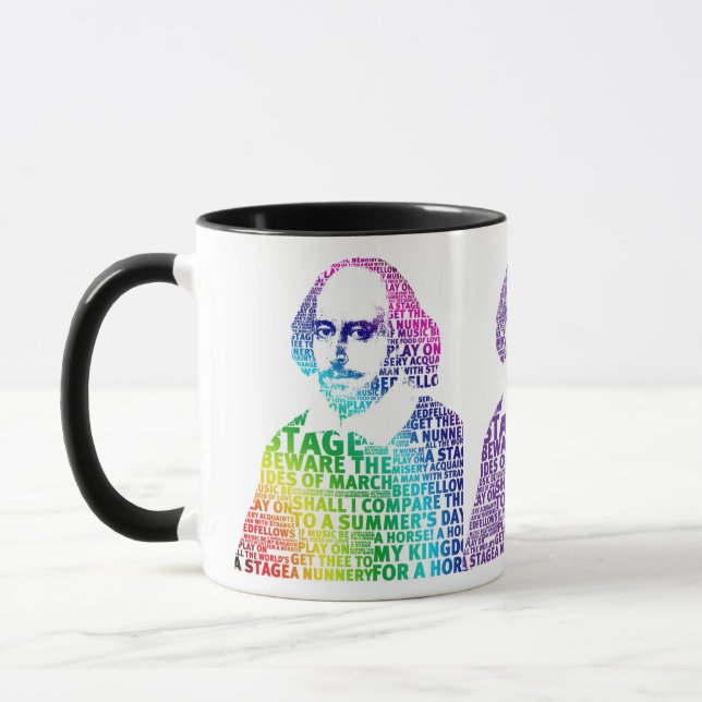 Caneca Design de texto Shakespeare (Esquerda)