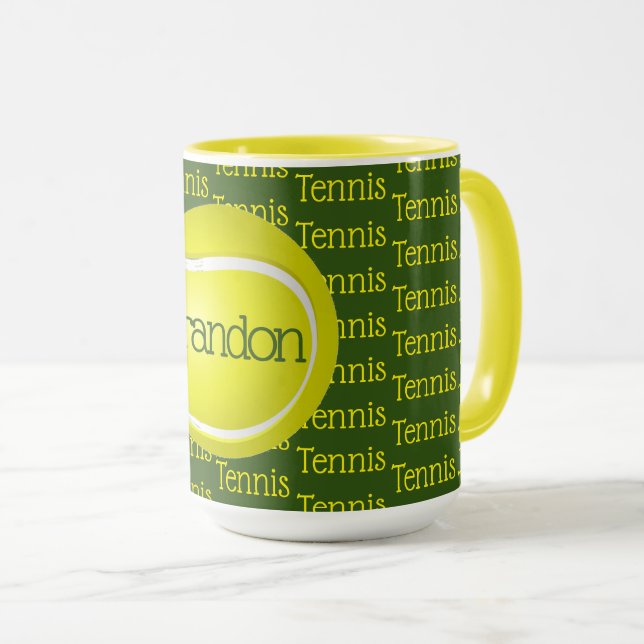 Caneca Design de texto tênis (Frente Esquerda)