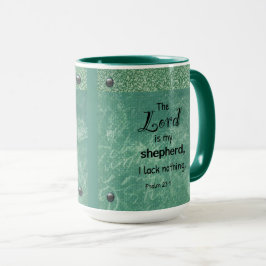 Caneca Design de tipografia cristã do Salmo 23:1
