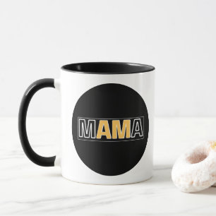 Caneca design de tipografia Minimal Mama bear-mom