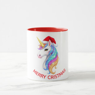Caneca Design de Unicórnio Feliz Natal
