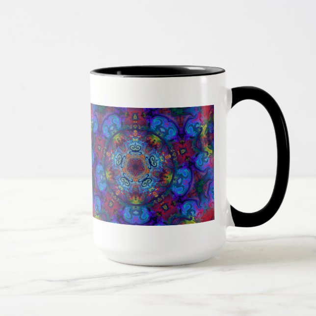 Caneca Design do abstrato da arte da mandala (Direita)