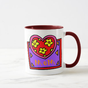 Caneca Design do coração da mamã