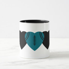 Caneca Design do Coração de Futebol de Jacksonville Jagua