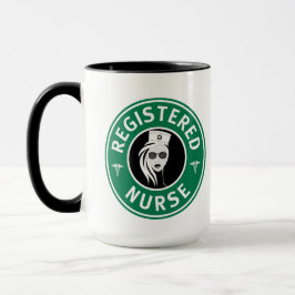 Caneca Design do Crachá do logotipo de enfermeiro registr