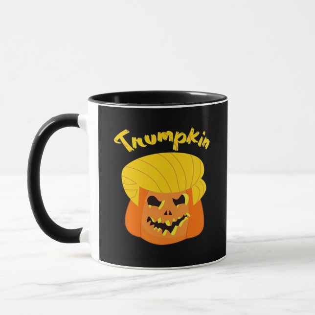 Caneca Design do Dia das Bruxas de Abóbora Trumpkin - Slo (Esquerda)