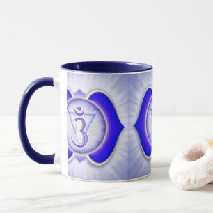 Caneca Design do impressão do teste padrão de Chakra do