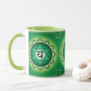 Caneca Design do impressão do teste padrão de Chakra do