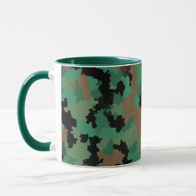 Caneca Design do Padrão de Camuflagem Selvagem do Exércit (Esquerda)