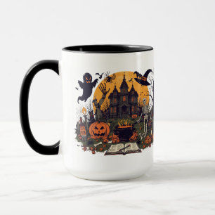 Caneca Design do Spookeen Vintage - Fantasma, Abóbora