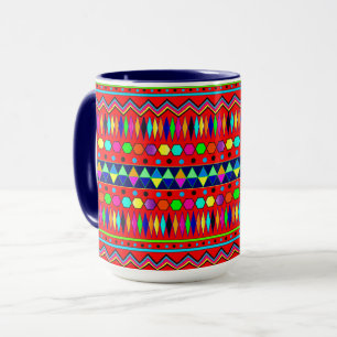 Caneca Design do tipo mexicano em cores escuras
