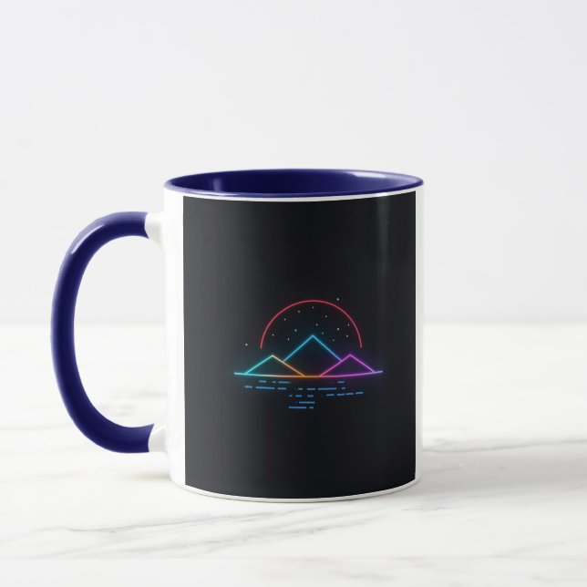 Caneca Design Estético Minimal de Inverno com Neon (Esquerda)