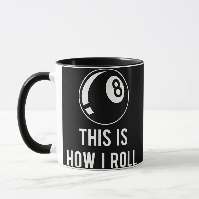 Caneca Design Funny Billiards Para Jogadores De Piscina R (Esquerda)