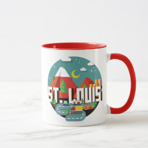 Caneca Design geométrico de St Louis, Missouri