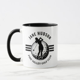 Caneca Design Golfer das Mulheres Elegantes
