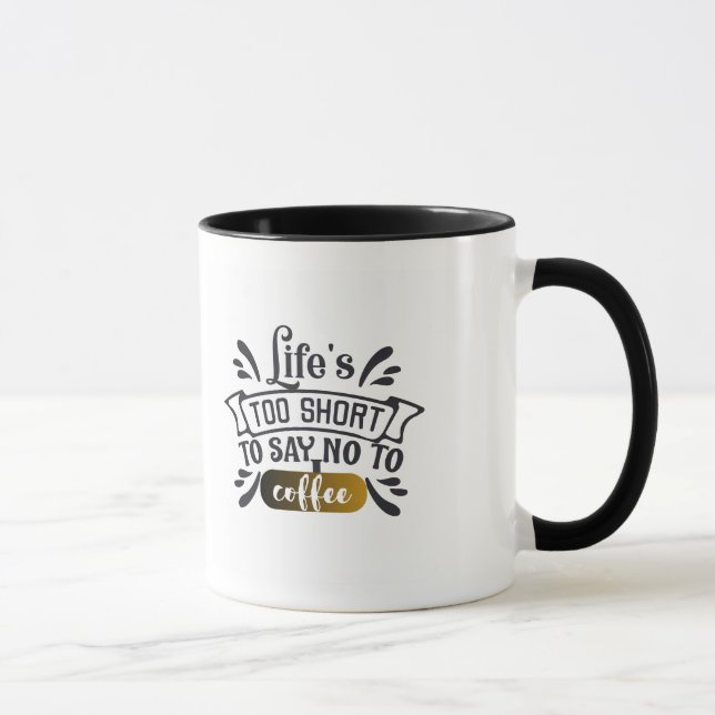 Caneca design gráfico de aspas para um café (Direita)