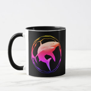 Caneca Design Gráfico de Tubarão Branco