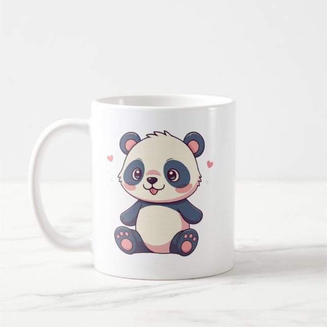 caneca design kawaii panda (Esquerda)