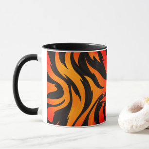 Caneca Design Laranja e Preto
