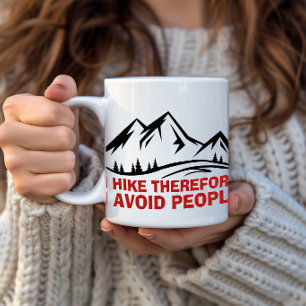 Caneca Design minimalista ao ar livre de montanha caminha