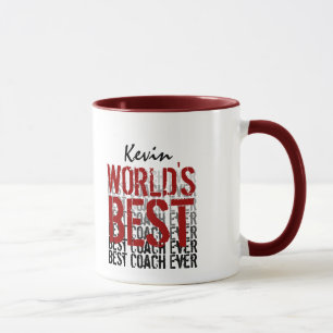 Caneca Design moderno do Grunge do melhor treinador do