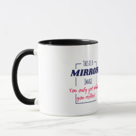 Caneca Design Motivacional de Mentalidade de Reflexo no E