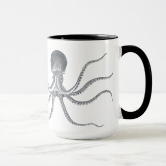Caneca Design náutico do polvo gigante
