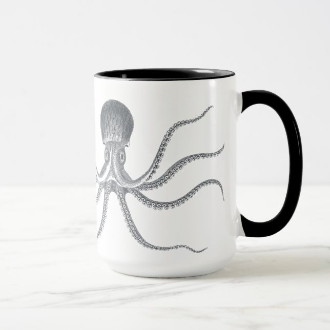 Caneca Design náutico do polvo gigante (Direita)
