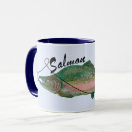 Caneca Design original do assassino Salmon cor-de-rosa