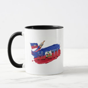 Caneca Design Pincel de Pintura Haiti   Orgulho Caribenho