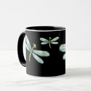 Caneca Design preto da libélula