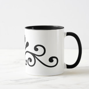 Caneca Design preto florescer