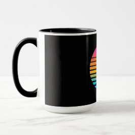 Caneca Design Retro Bigfoot Saxofone Jazz Pôr do Sol