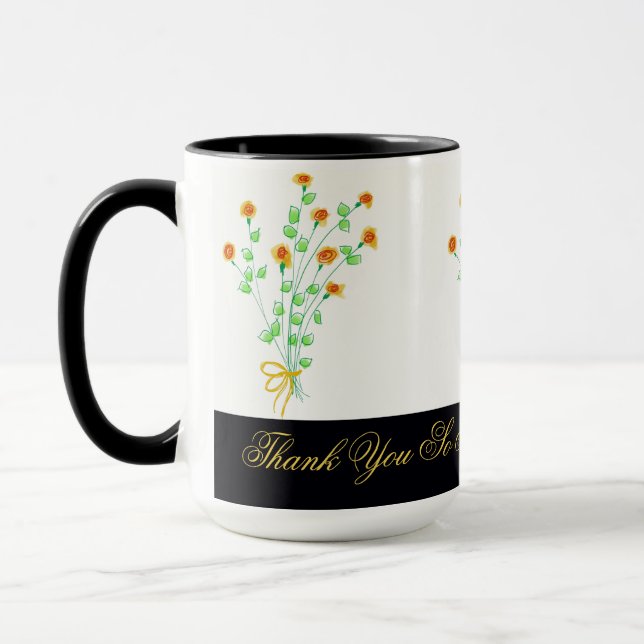Caneca Designer Muito Obrigado Muita Mug De Café (Esquerda)